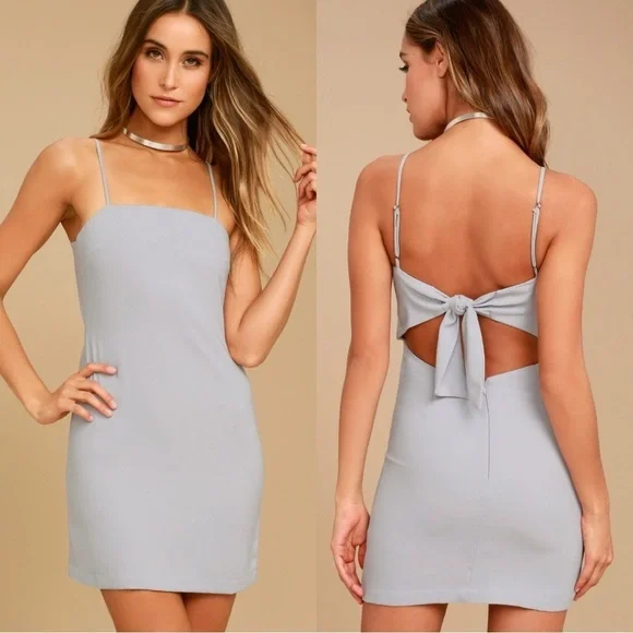 NWT Lulus Toast to Life Mini Dress – ’90s Coquette Minimalist Soft Girl Romantic - Picture 3 of 13